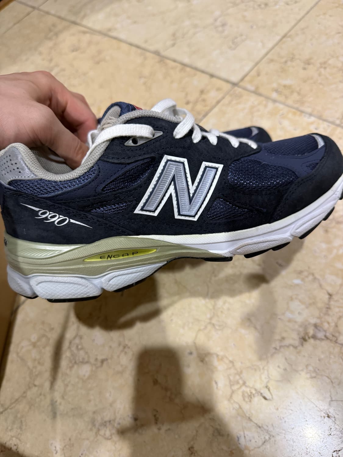 뉴발란스 990v3 메이드 인 USA 네이비 - D 스탠다드 250사이즈 상품이미지1