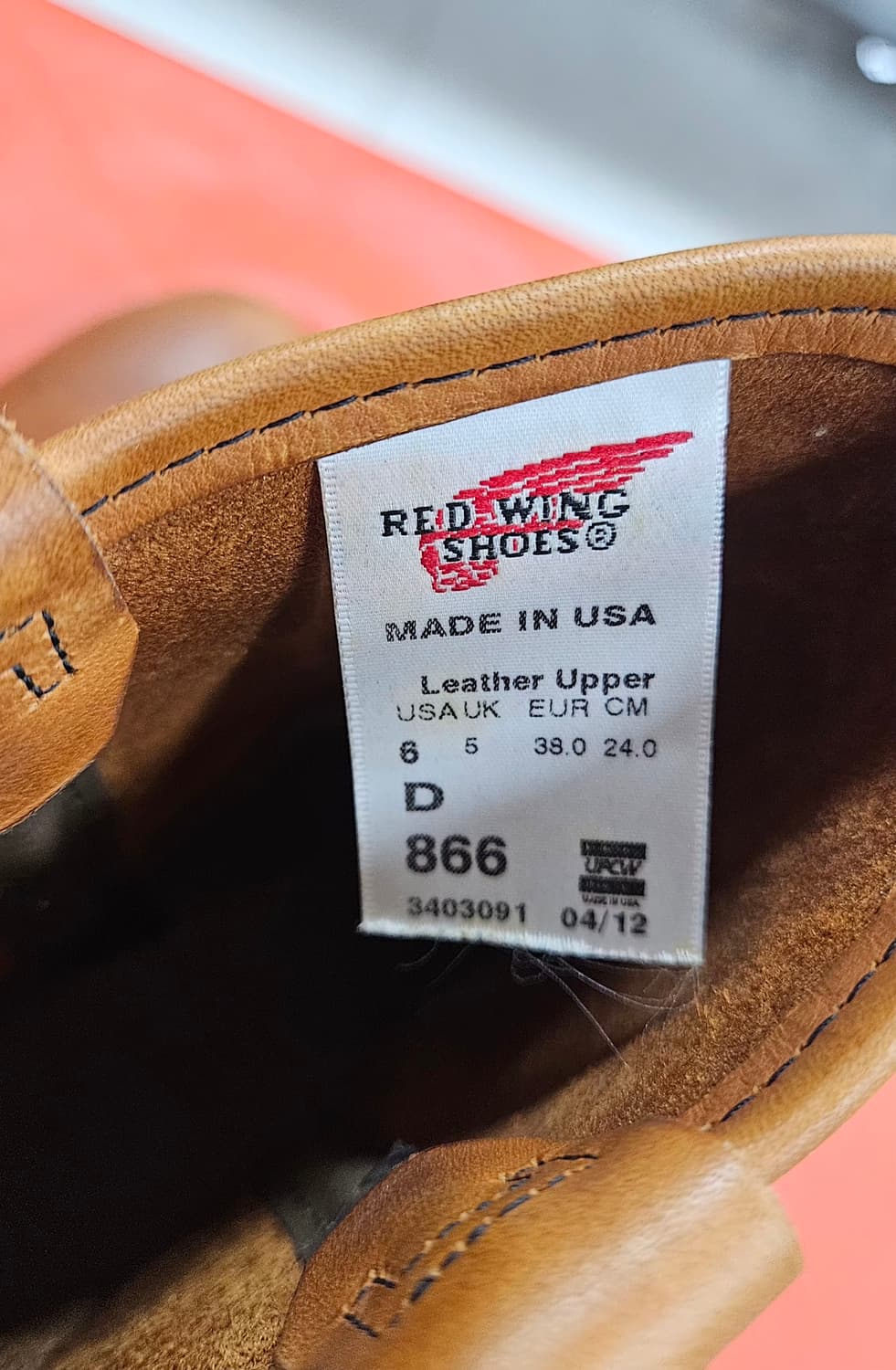 레드윙 9인치 페코스 풀온 부츠 866, US6D 남녀공용 상품이미지10