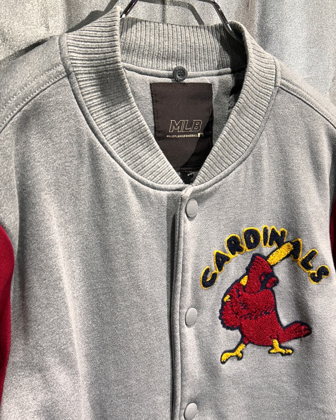 M MLB 세인트루이스 카디널스 레드 배색 바시티 자켓 상품이미지4