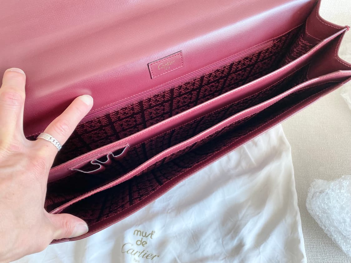 까르띠에 머스트 보르도 라인 플립 브리프 케이스 서류가방 상품이미지8