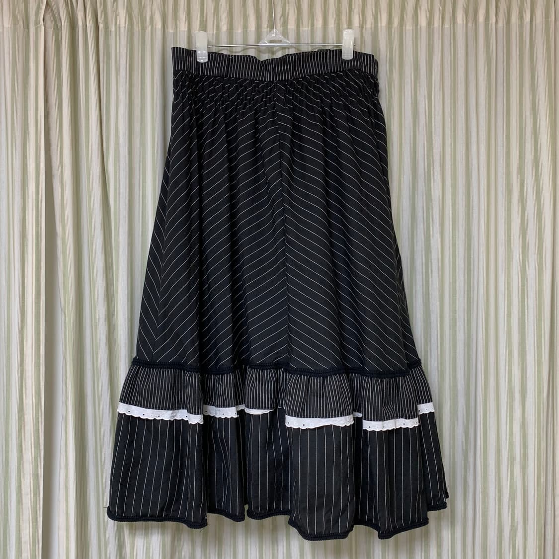 일본 빈티지 스트라이프 롱스커트 상품이미지1