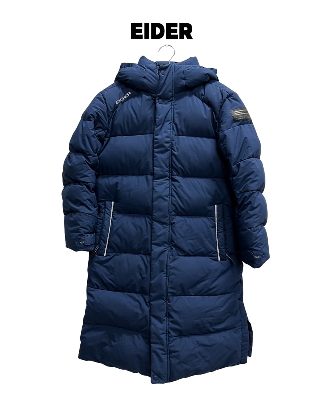 아이더 키즈 구스다운 롱 패딩 자켓 블루 상품이미지1