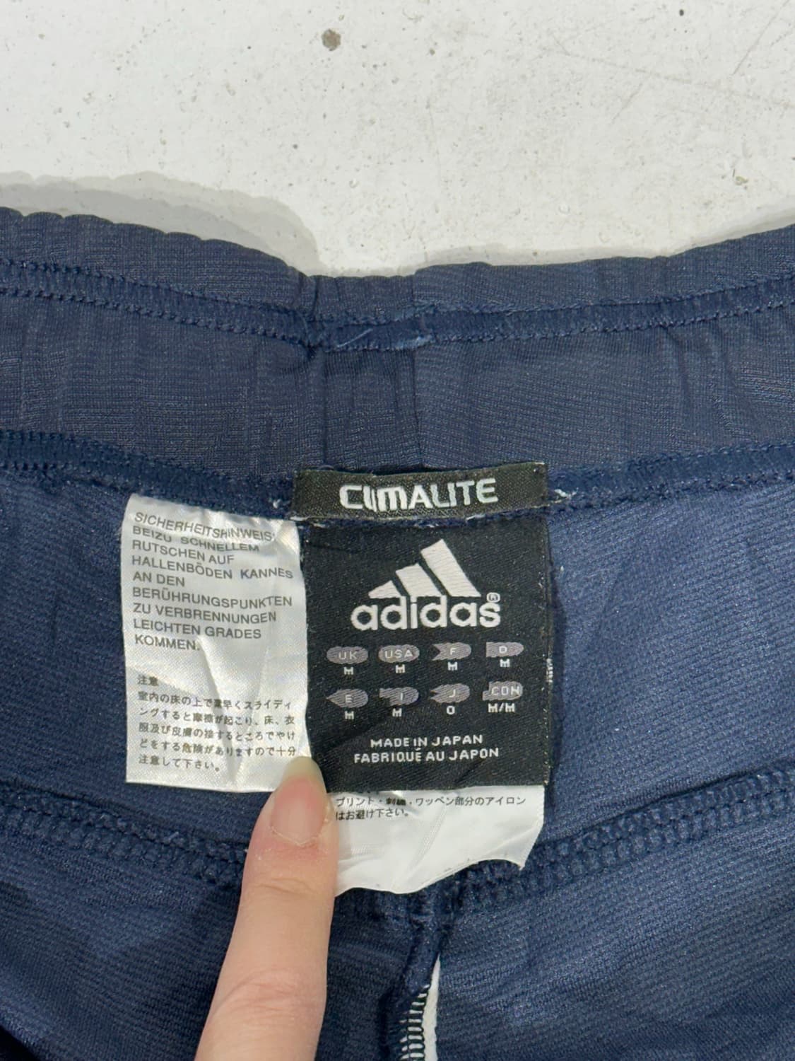 아디다스 네이비 그린 삼선 와이드 팬츠 M 상품이미지7