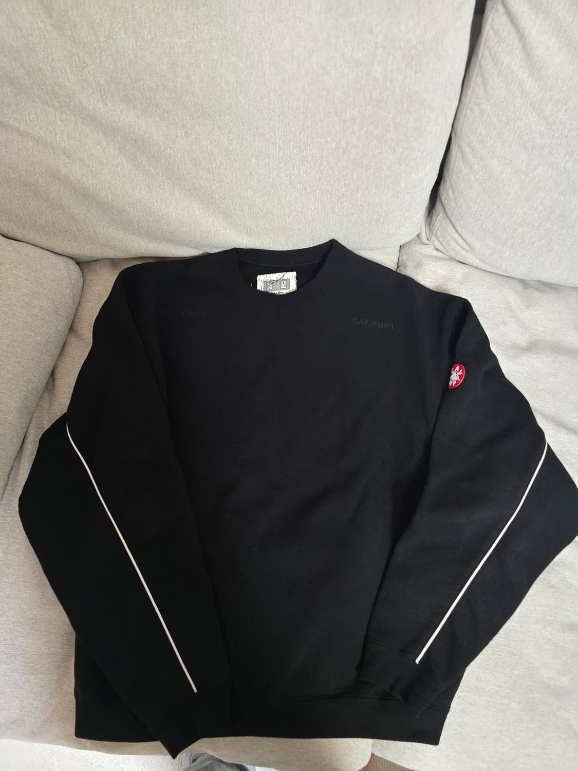 25fw 카브엠트 맨투맨 블랙 m 상품이미지1