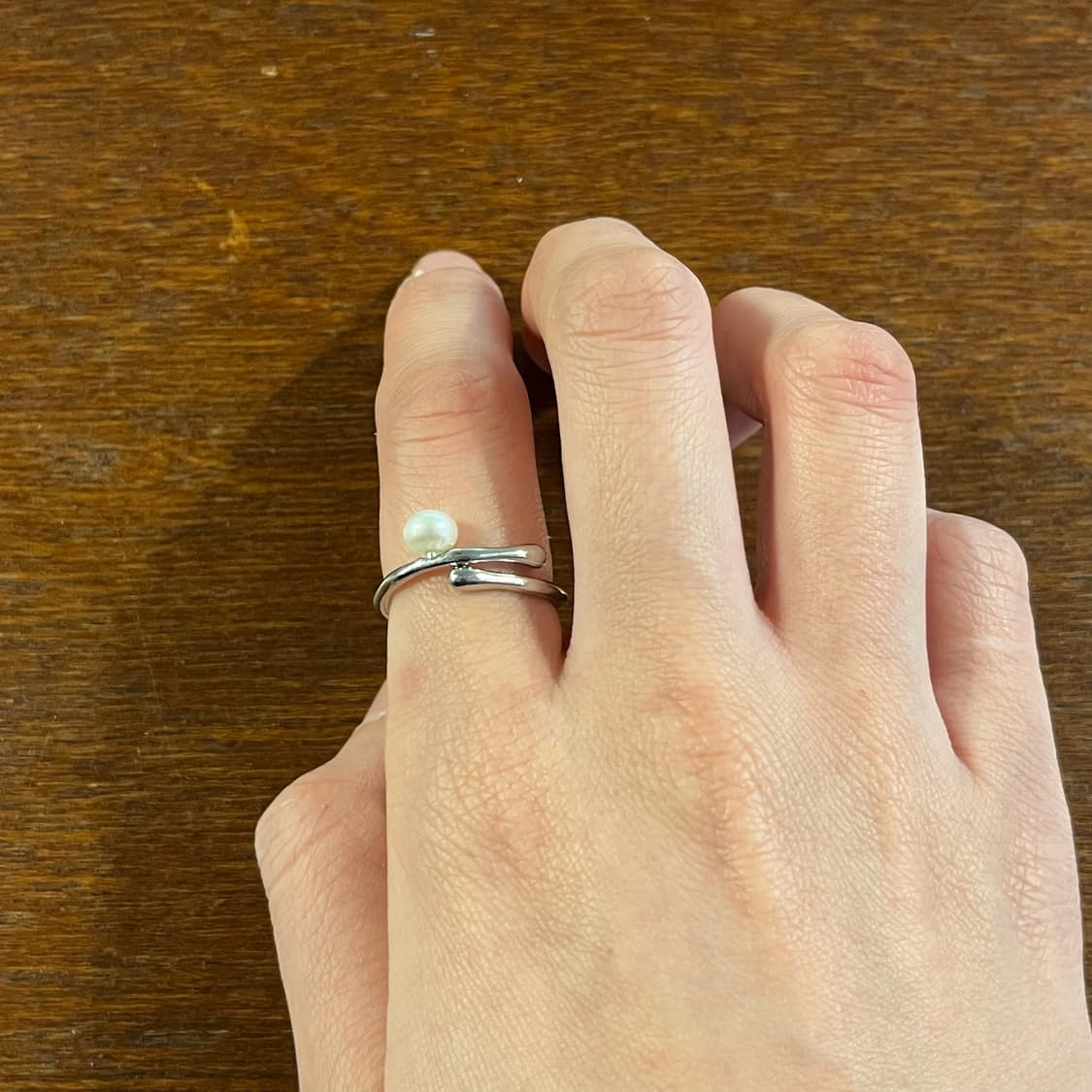 새상품 여성 신주 진주알 반지  상품이미지3