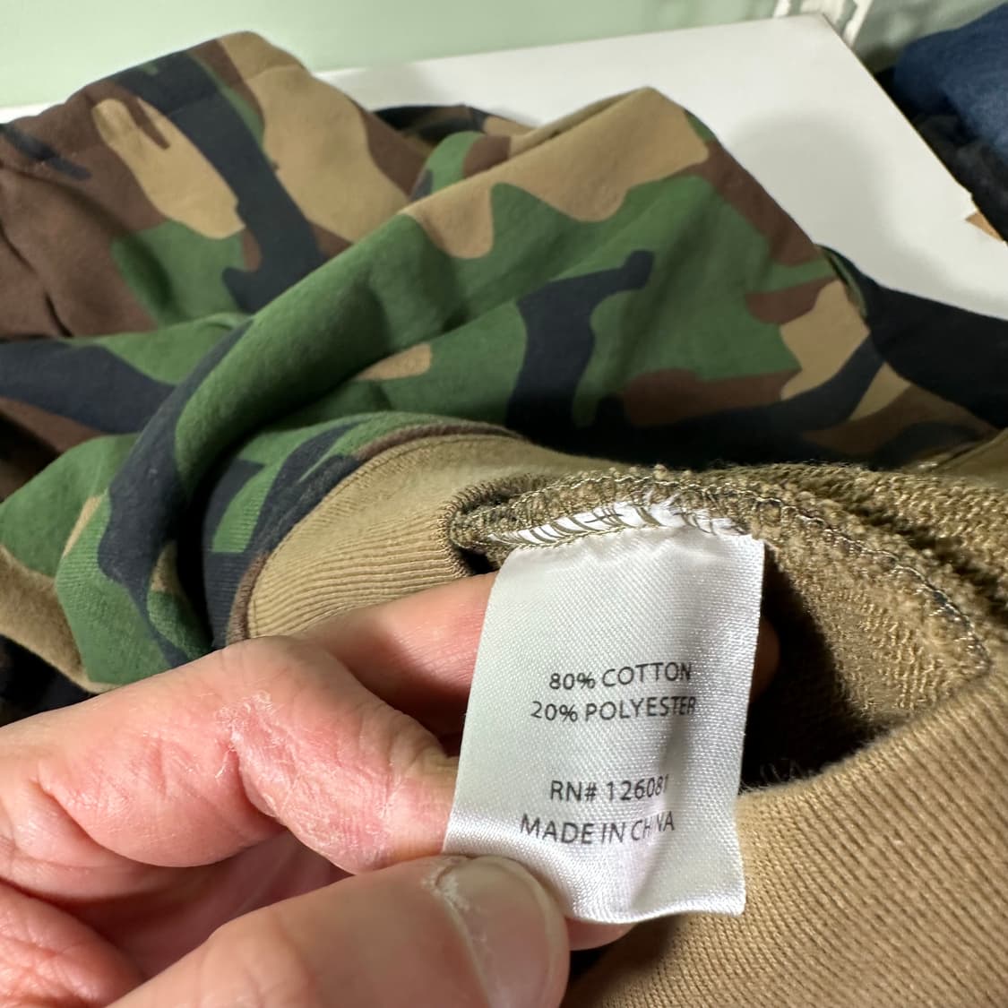 S 90 트레블 리즌 밀리터리패치 카모 스웻후드 상품이미지6