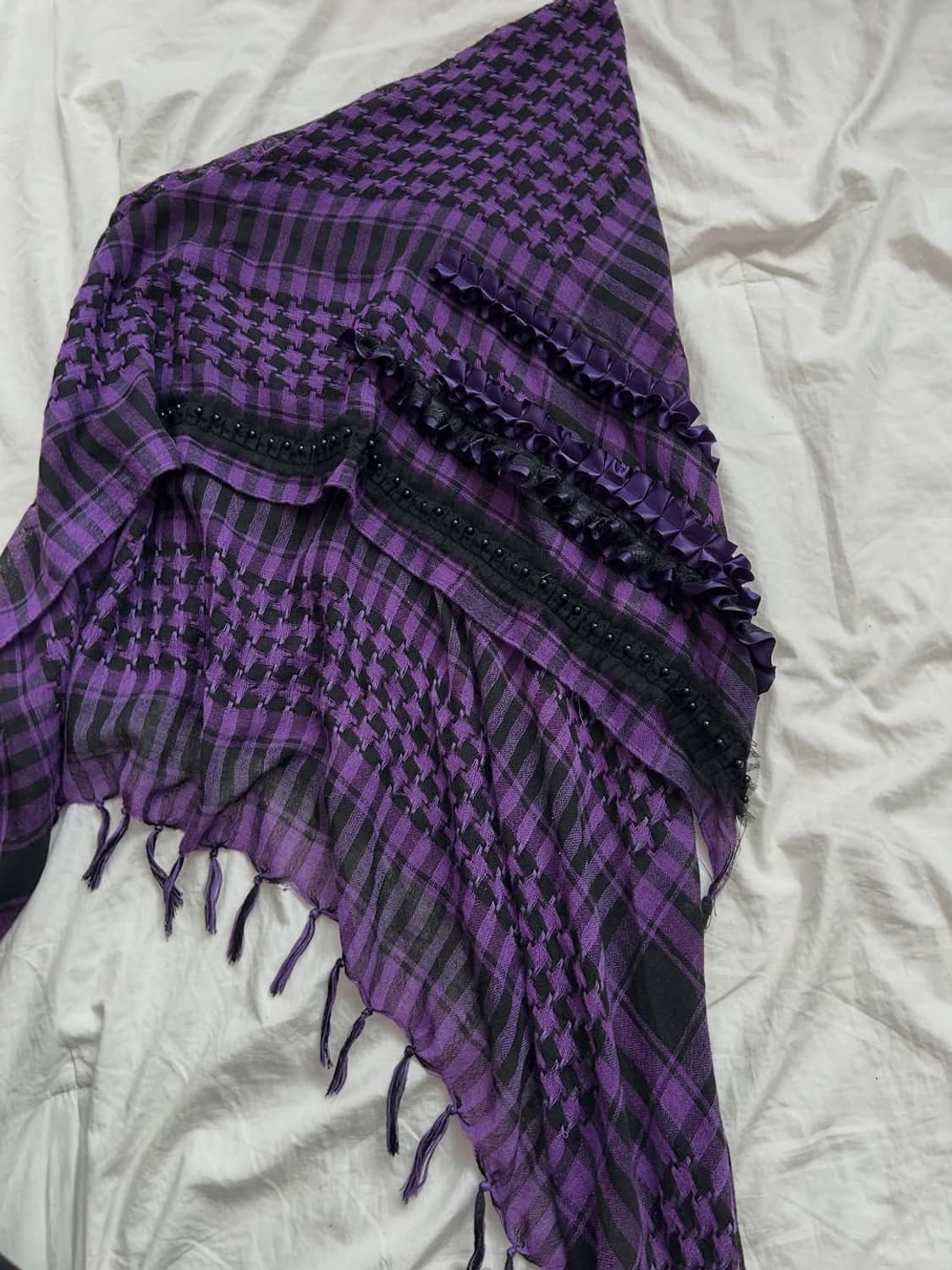 Purple check layered sk 상품이미지9