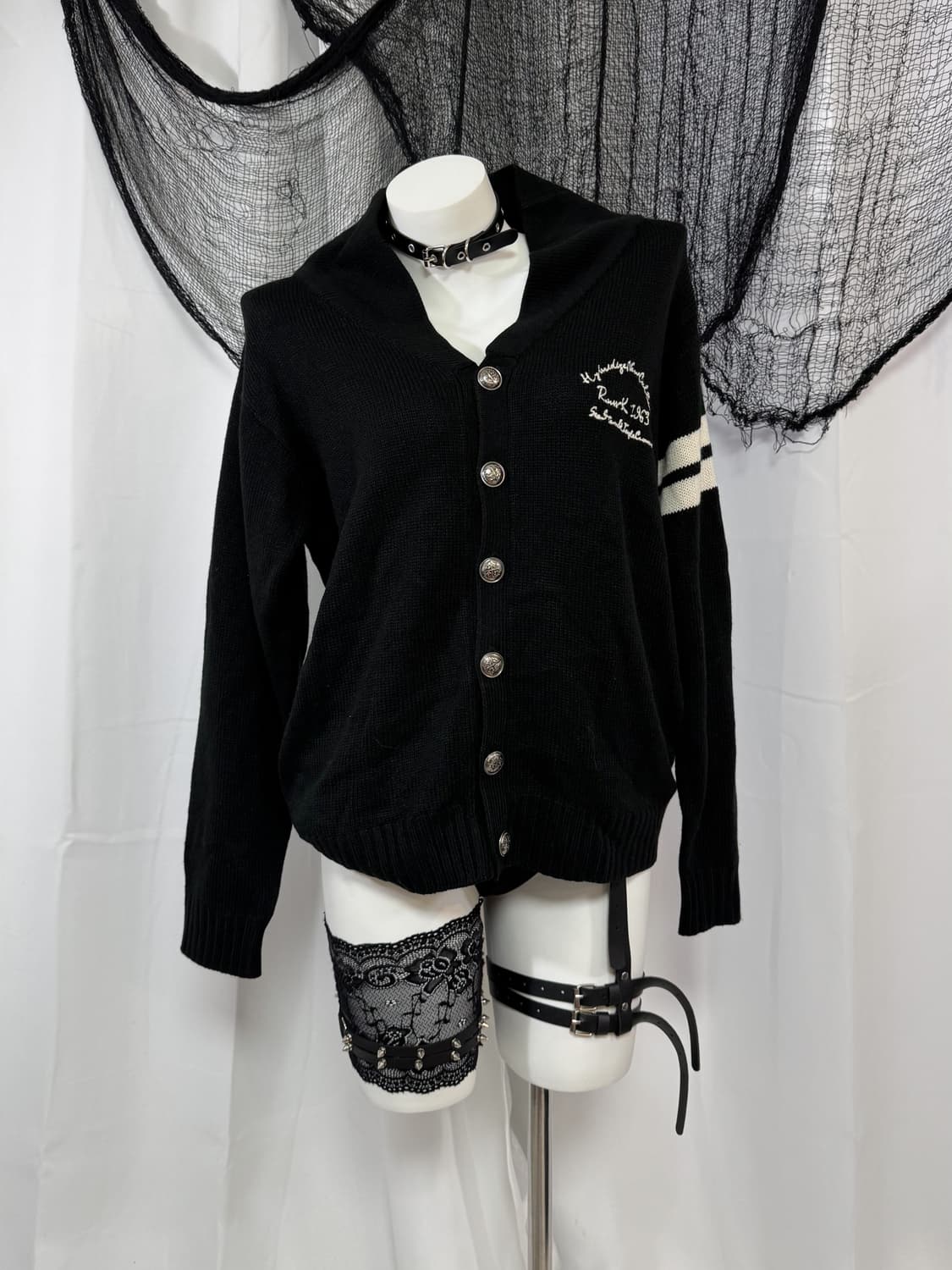 lettering cardigan 상품이미지1