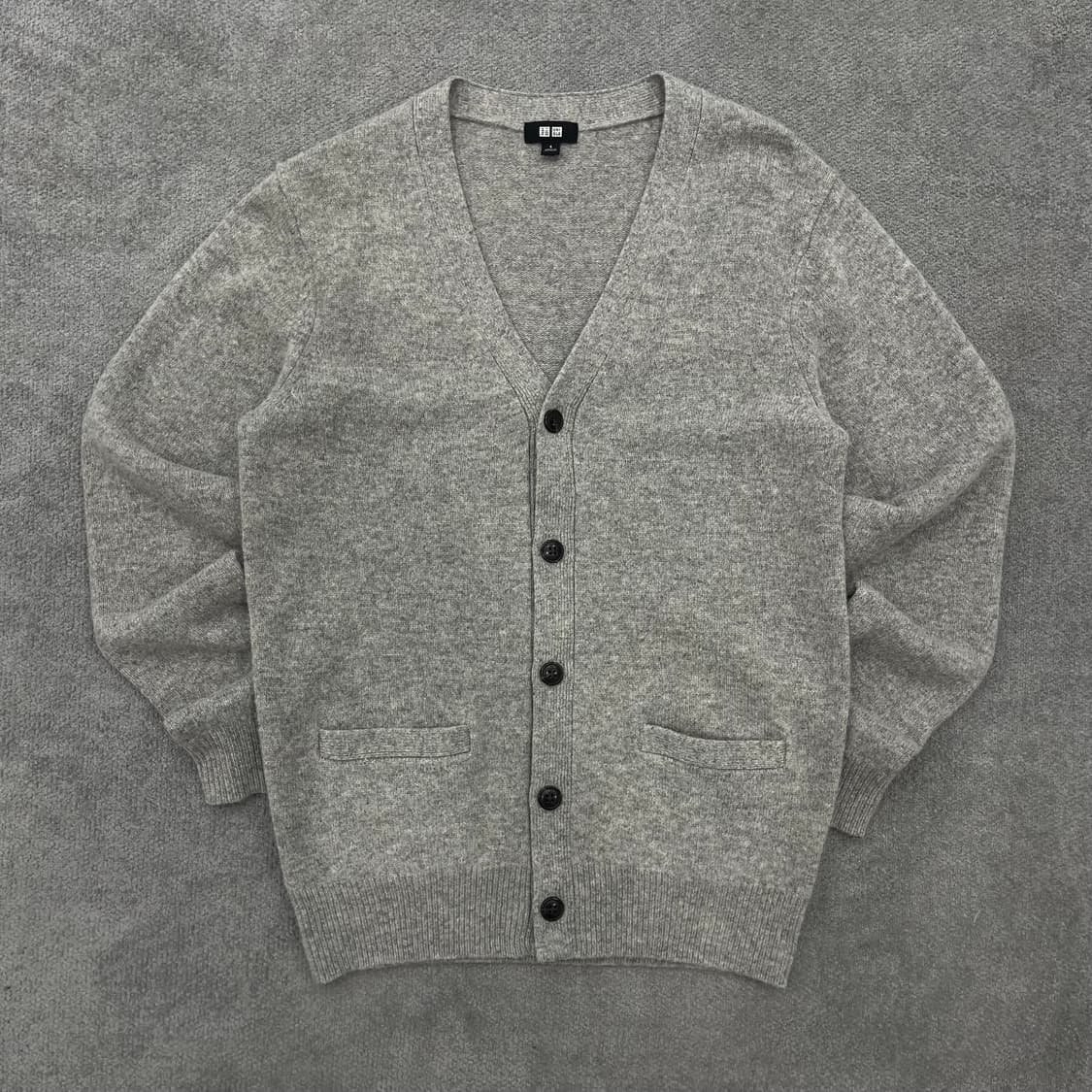 S 유니클로 울 그레이 가디건 상품이미지1