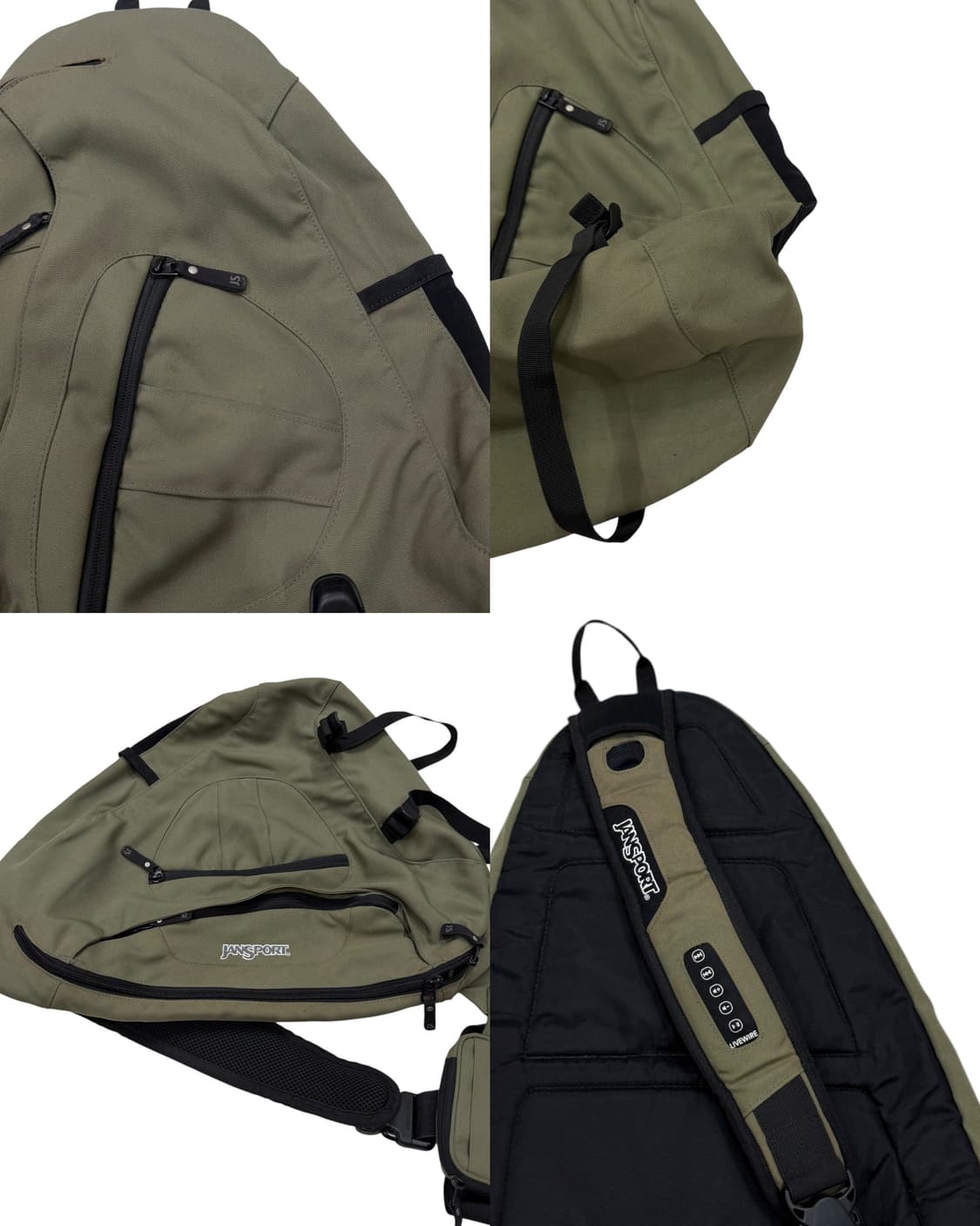 잔스포츠 빈티지 Y2K 유틸리티 슬링백 가방 카키 상품이미지7