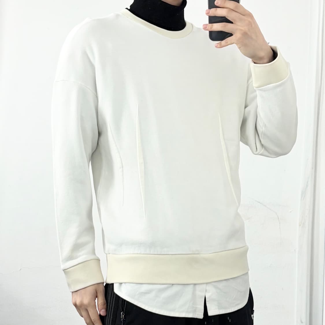 우영미 셔츠 레이어드 맨투맨 상품이미지3