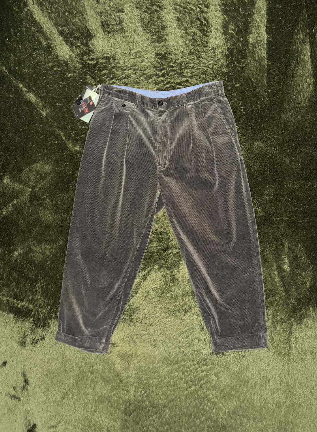 [L] Beams 빔즈 플러스 코듀로이 투턱 트라우저 올리브 상품이미지1