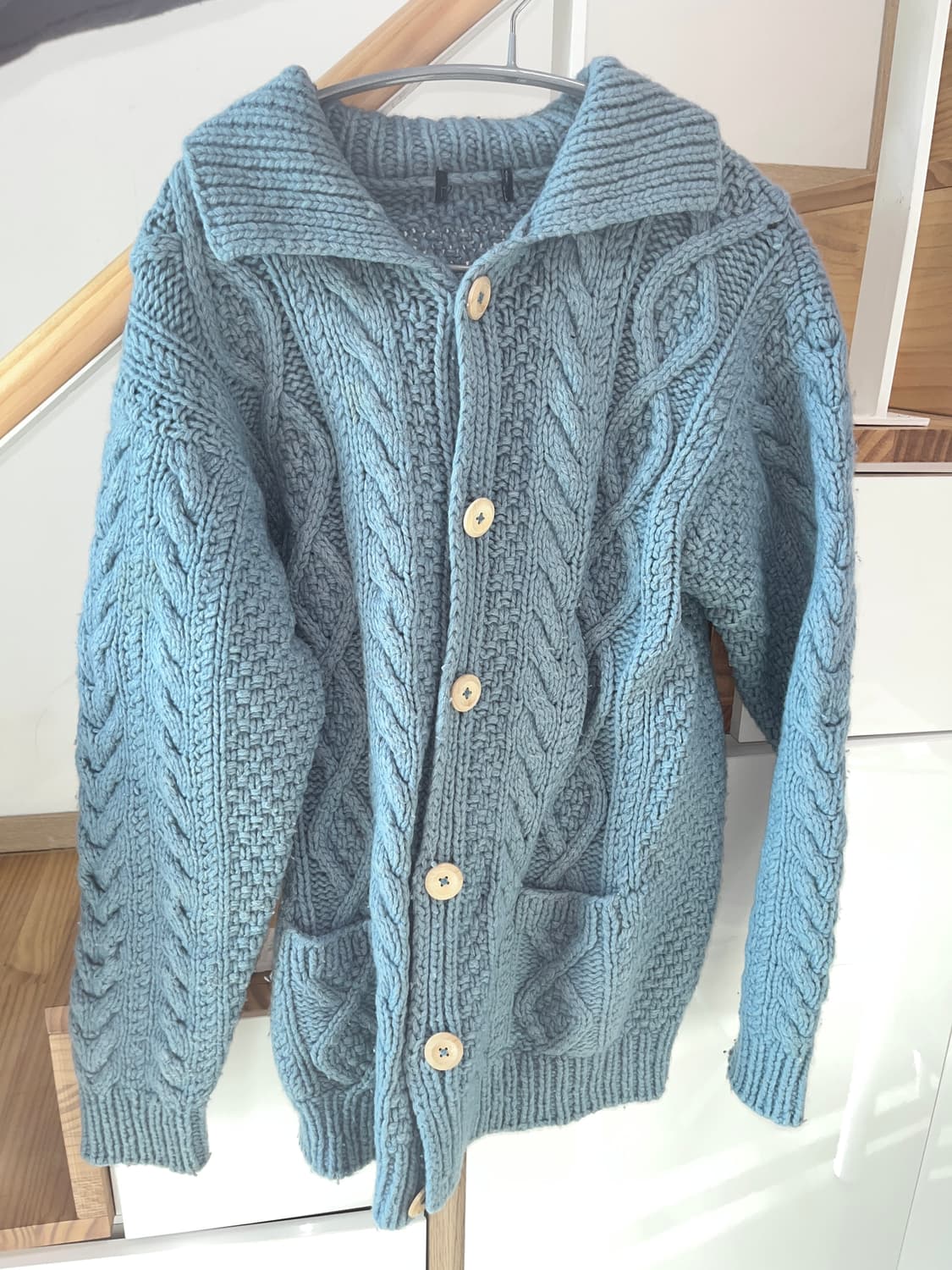 소라색 니트가디건 모리걸☃️ 상품이미지2