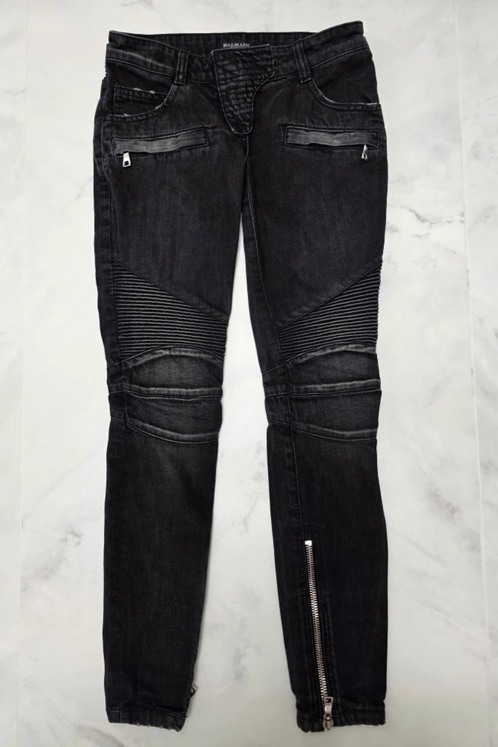 발망 BALMAIN 정품 바이커 스키니진 블랙 데님 25 상품이미지6