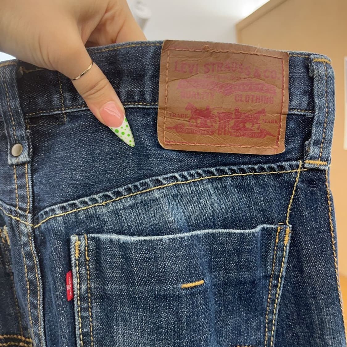 리바이스 빈티지 캐주얼 슬림 스트레이트핏 데님팬츠 32인치 C09215 상품이미지5