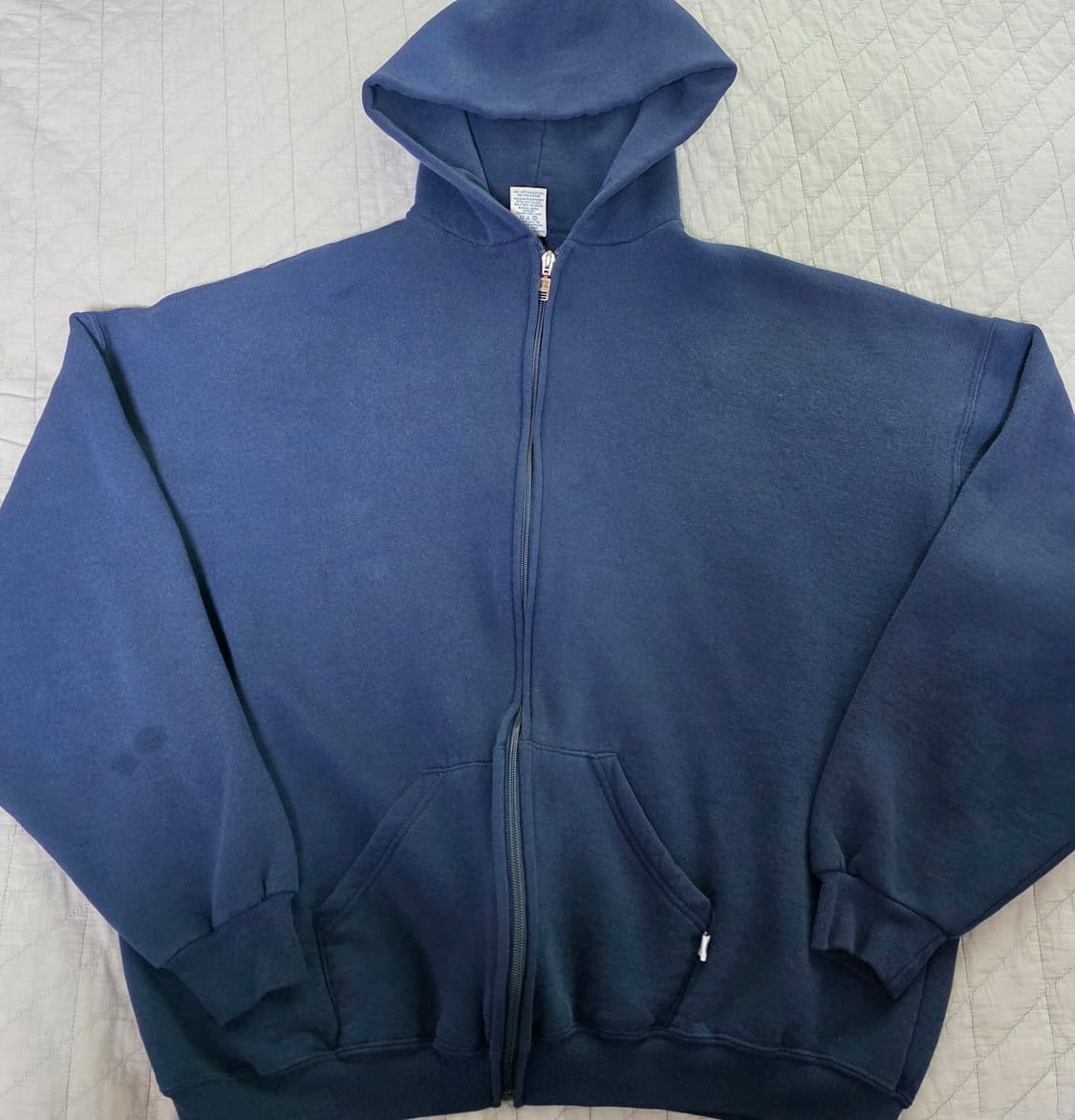 [XXL] 90s 빈티지 러셀 애슬레틱 후드집업 네이비 쿨컨디션 상품이미지1