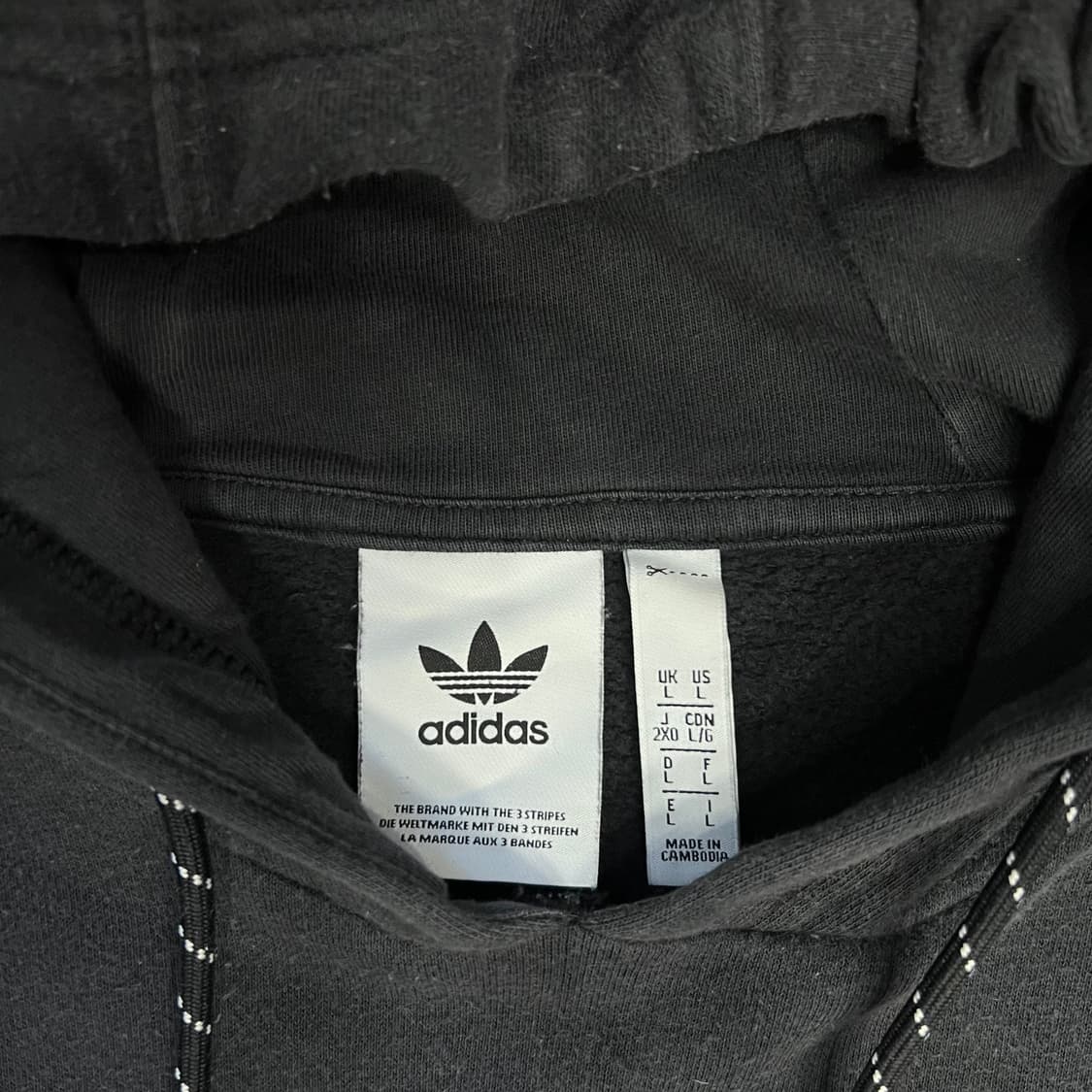 L) 아디다스 트레 포일 로고 후드티 후드티셔츠 상품이미지6