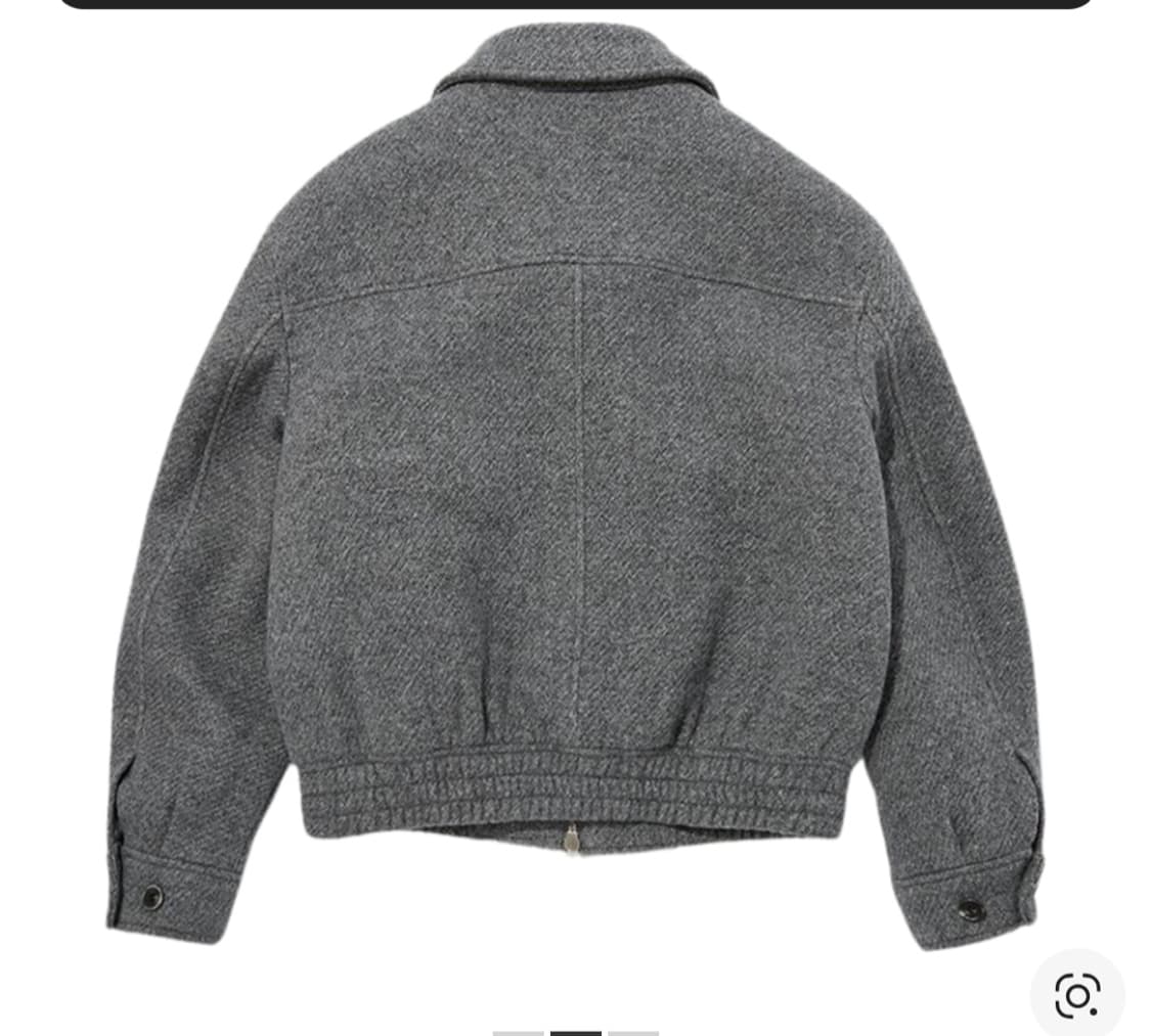 던스트 텍스쳐드 칼라 울 블루종 다이애그널 그레이L 상품이미지2