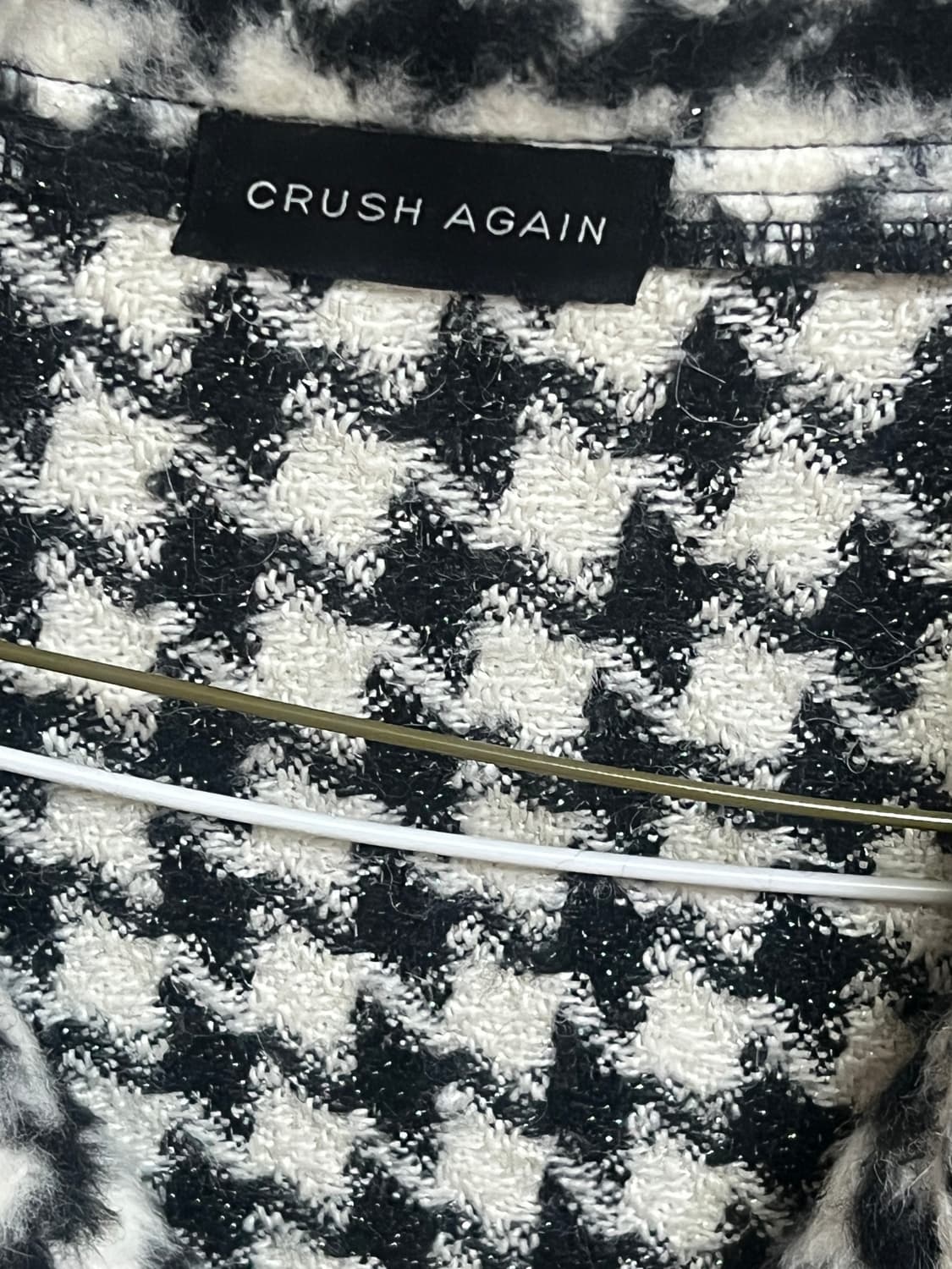 (1회착.다수연예인들 착용) 하운드 투스 퍼 자켓집업 상품이미지3