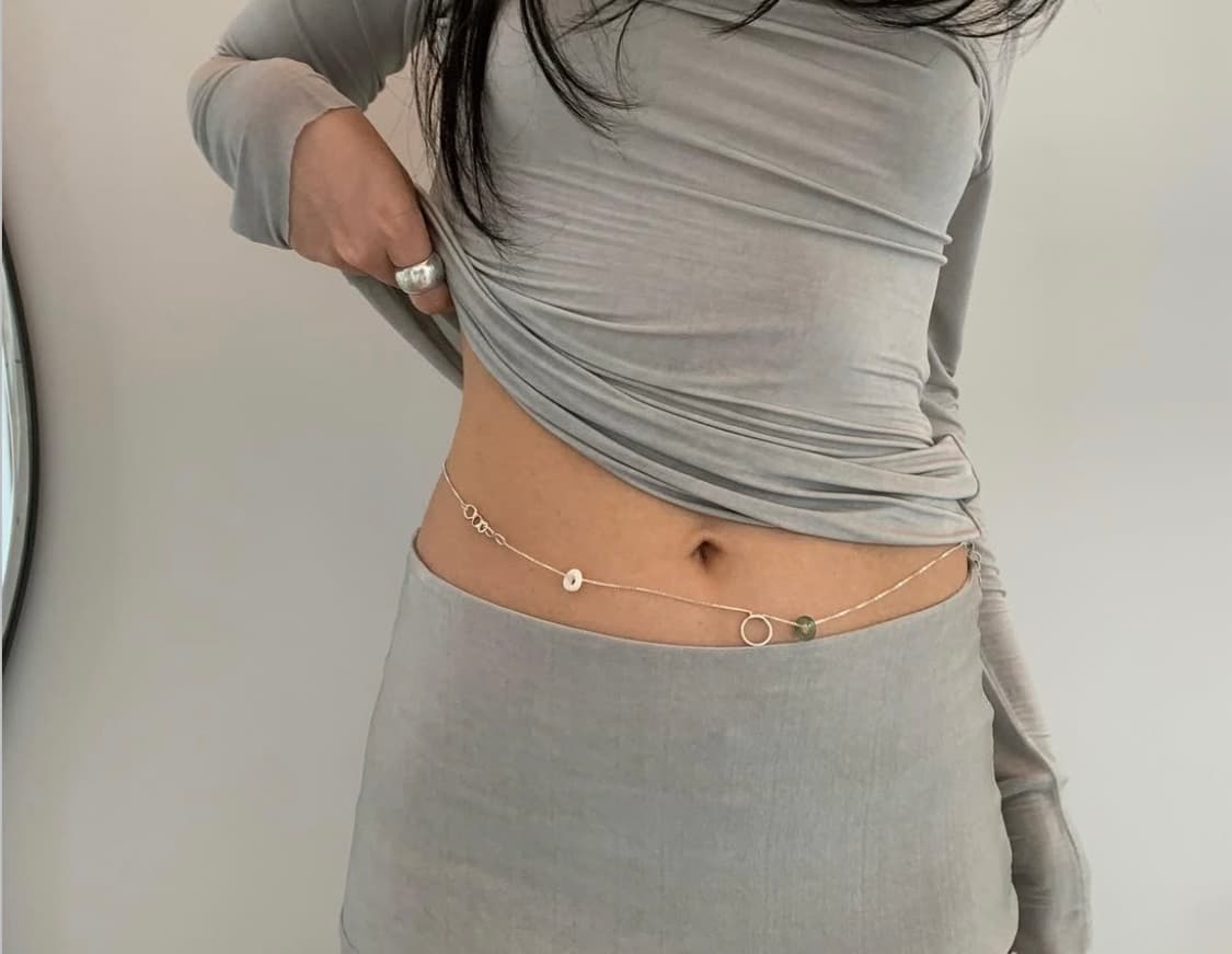 퍼스널랭귀지 모던 실크티  ice gray m 키야기 상품이미지1