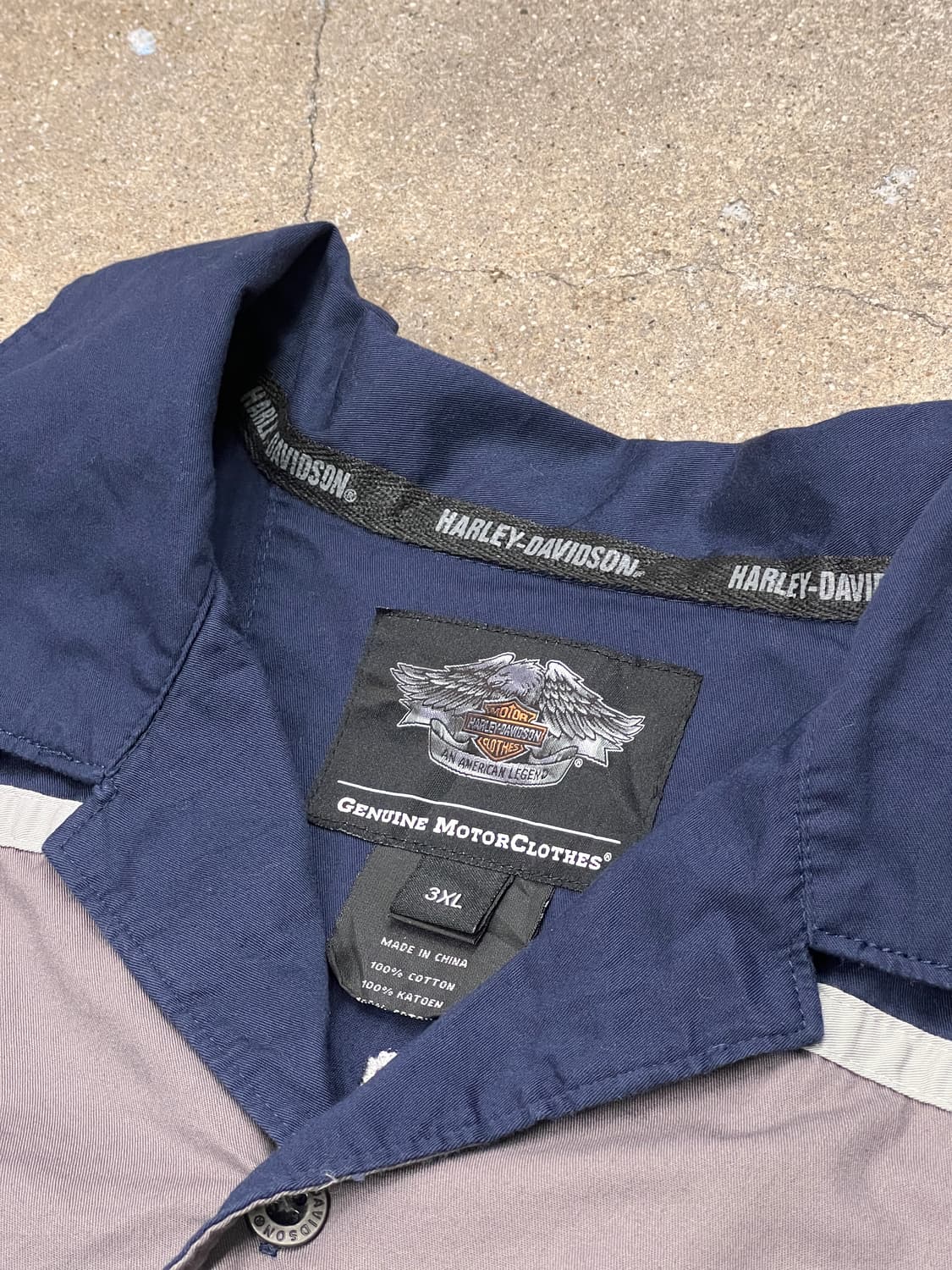 할리데이비슨 자수 반팔 셔츠 3XL 상품이미지3
