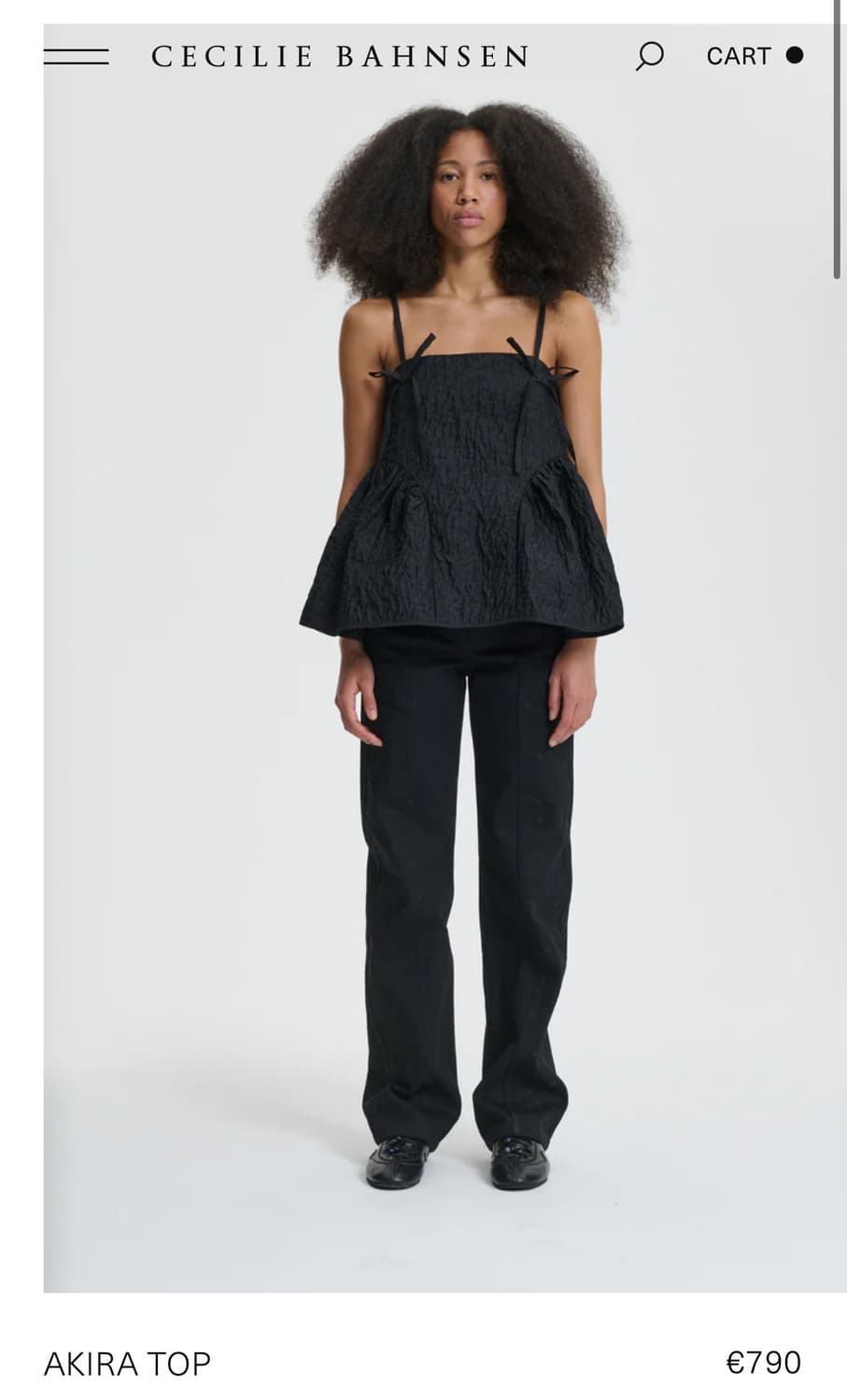 [6,8]세실리에 반센 AKIRA 슬리브리스 탑/블랙 상품이미지5