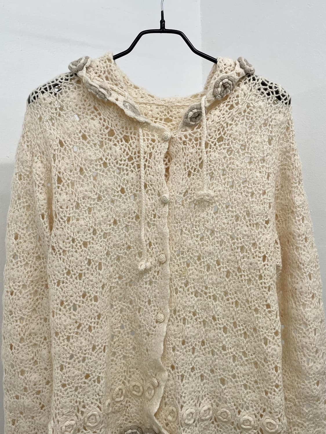 모리 울 크로셰 모티브 후드 가디건  상품이미지7