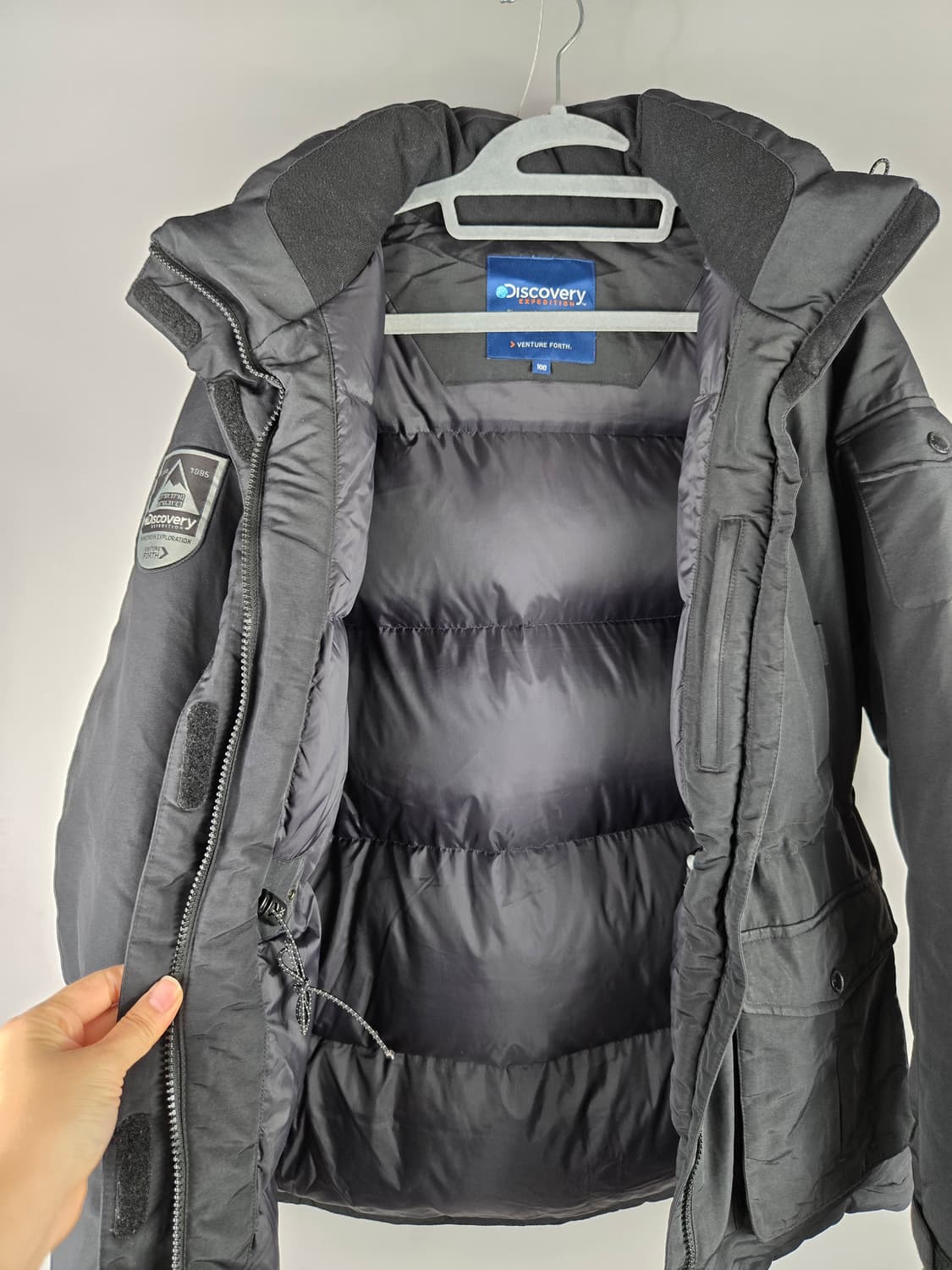 [무료배송]디스커버리 100 여성 구스 다운 익스페디션 패딩 점퍼 블랙 상품이미지8
