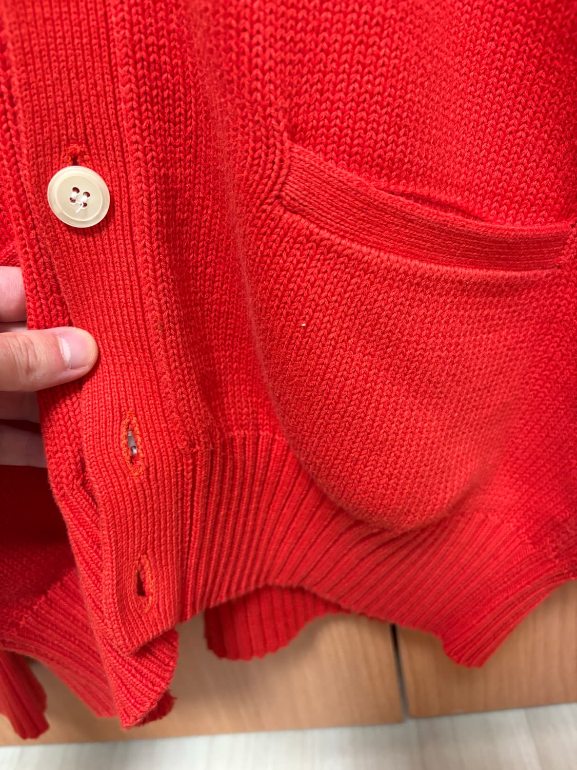 M 빈티지 폴로 정품 가디건 레드 상품이미지6