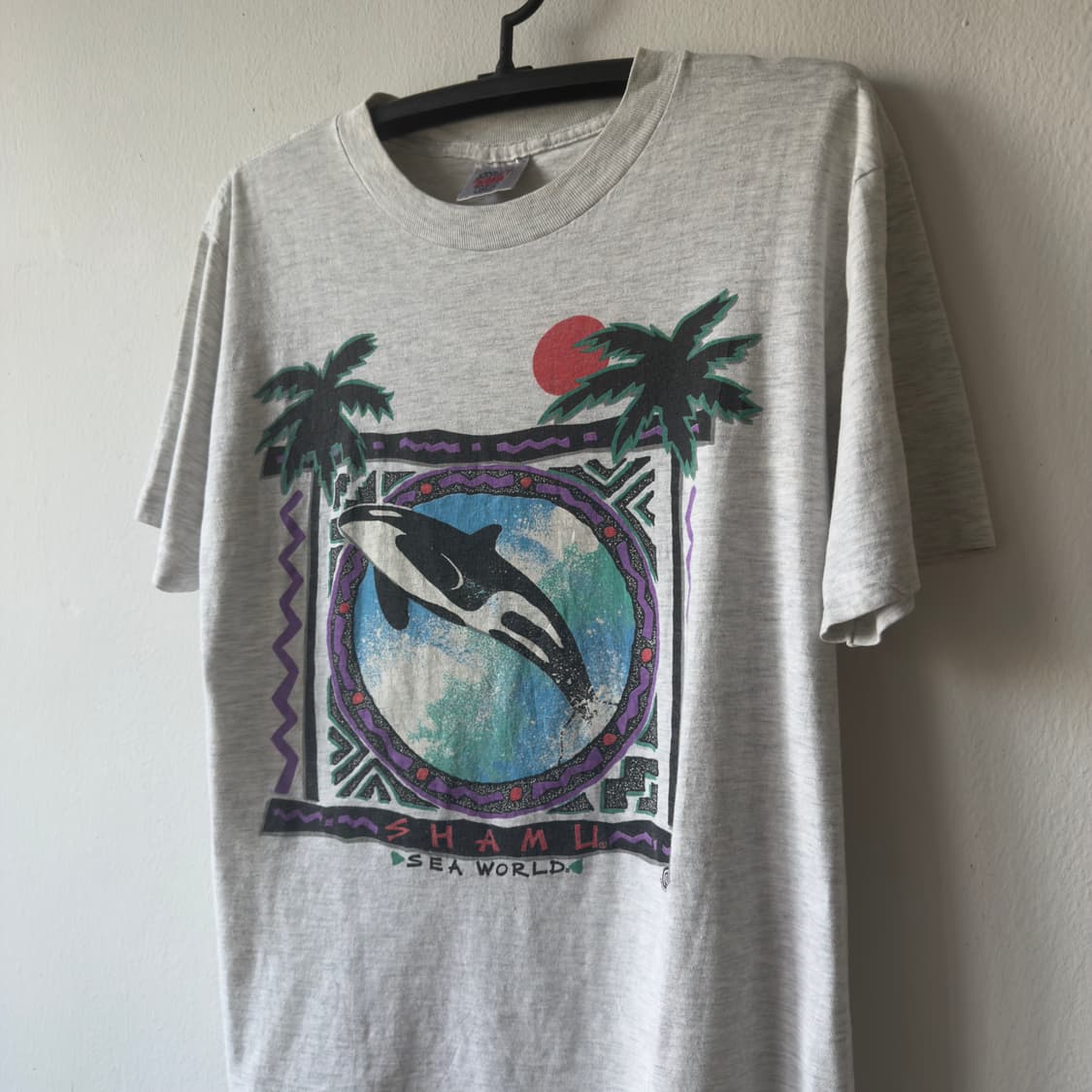 90s shamu sea world 샤무 빈티지 티셔츠 상품이미지4
