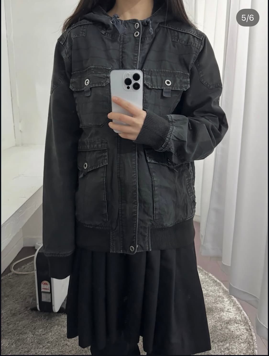 black military hood jacket 상품이미지2