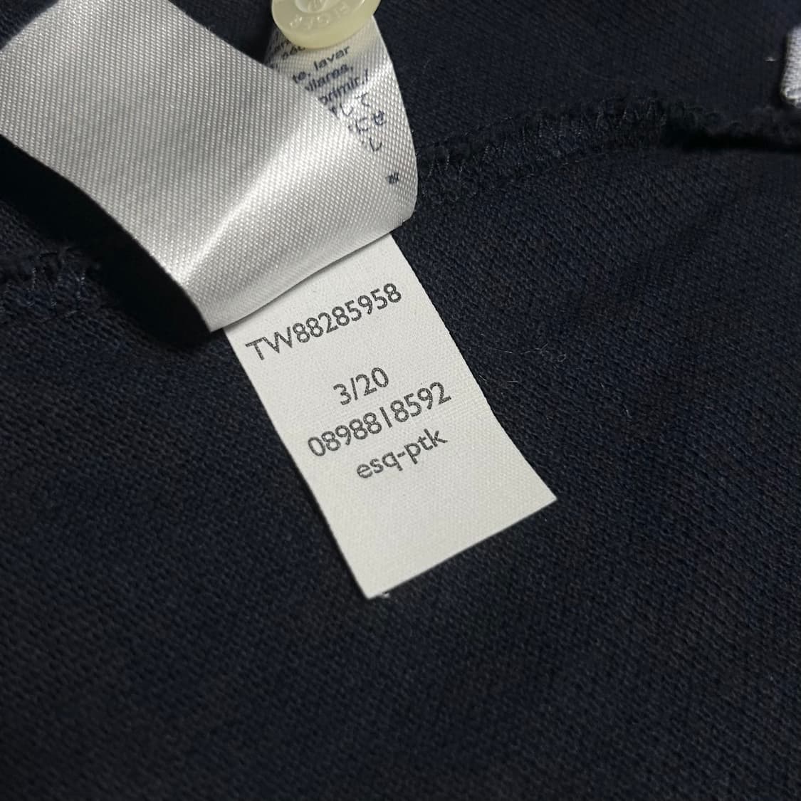 [XL] Tommy 타미힐피거 네이비 코튼 반팔 카라티 상품이미지4