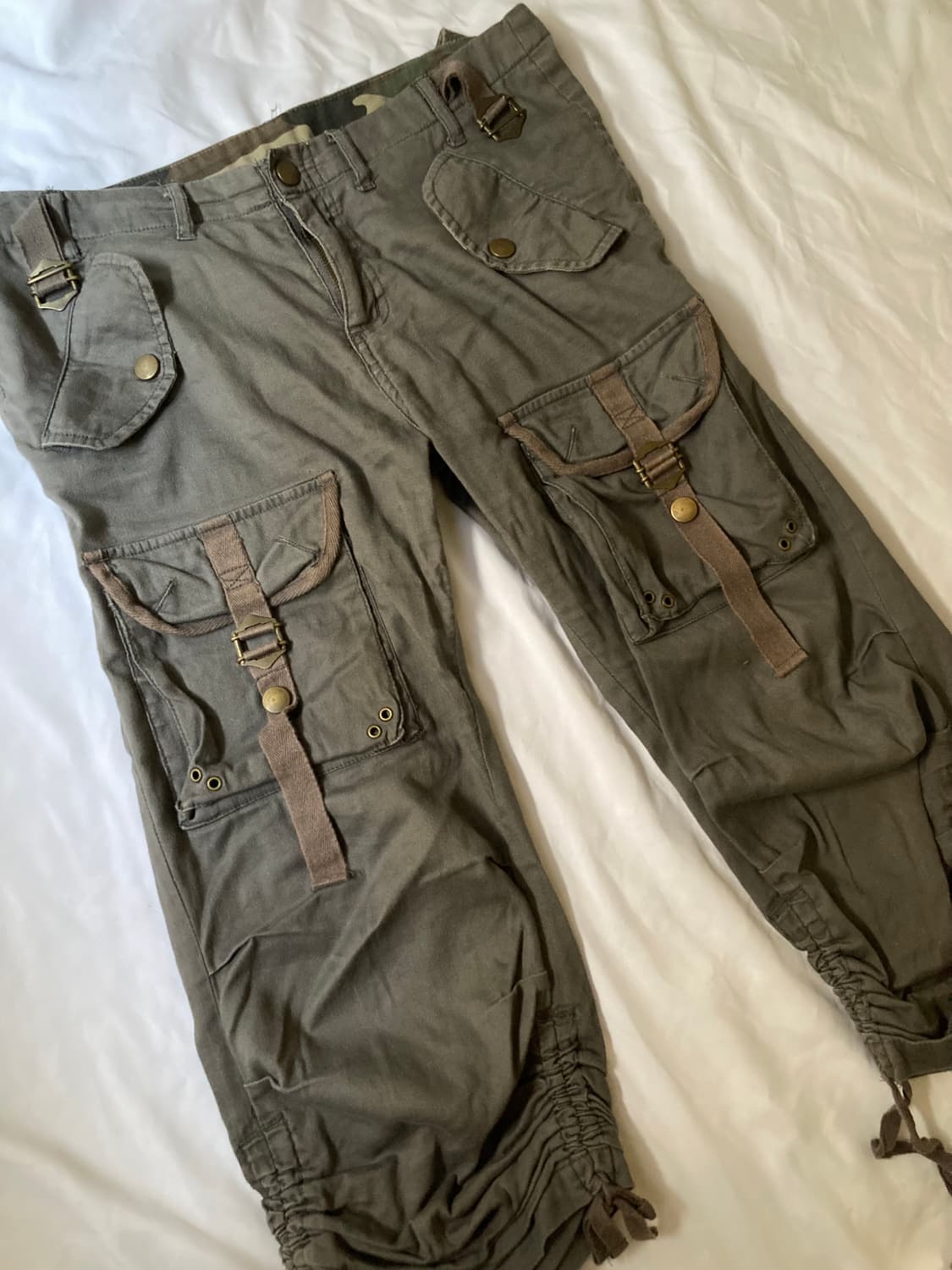 camo shirring cargo pants 상품이미지4
