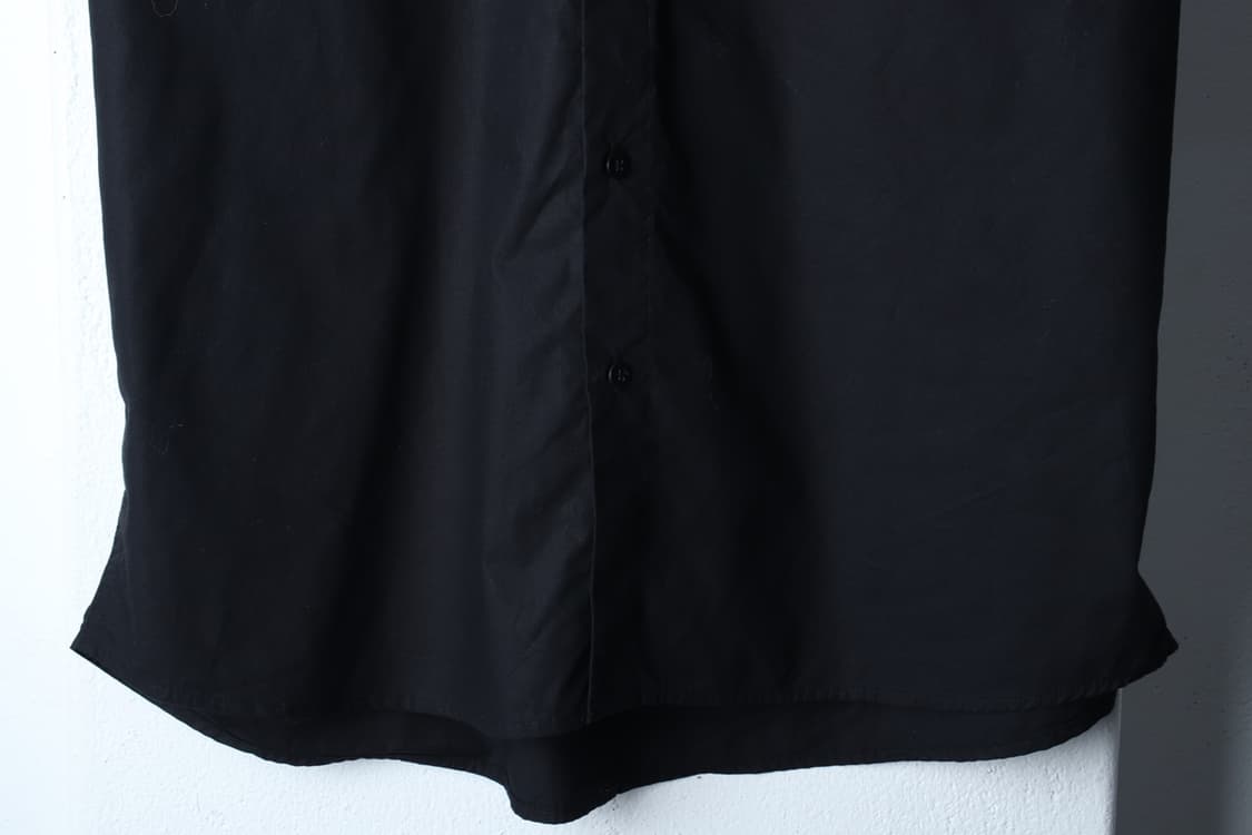 (L-XL) 메르고 반팔 카라 티셔츠 셔츠 남방 무지 블랙-H31425 상품이미지4