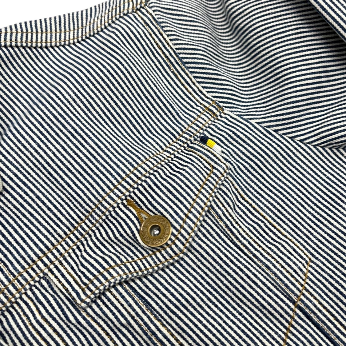 유니클로 일본판 스트라이프 크롭 트러커 자켓 상품이미지5