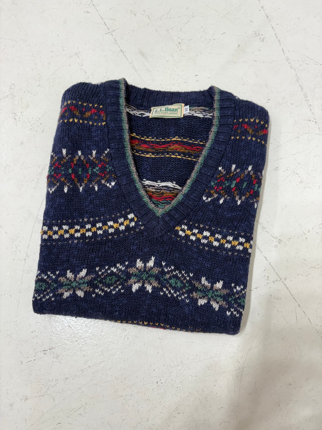 80’s LL Bean Fair isle knit  Vest. 상품이미지9
