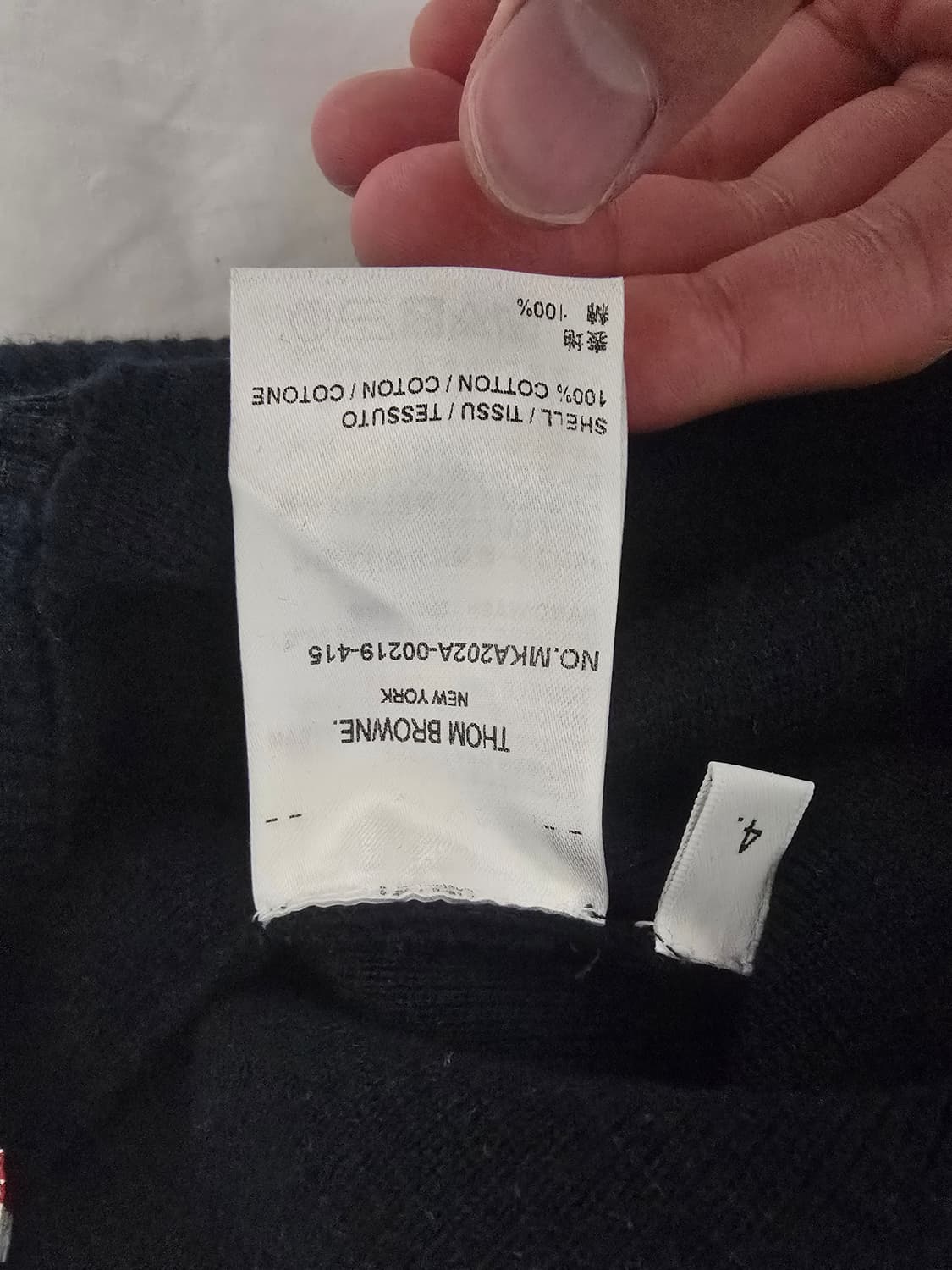 톰브라운 밀라노 스티치 니트 네이비 4사이즈 상품이미지3