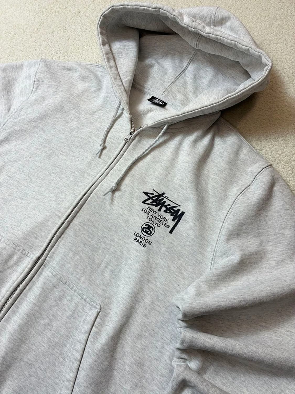 스투시 22's 월드투어 애쉬헤더 후드 집업 PN6874 상품이미지6