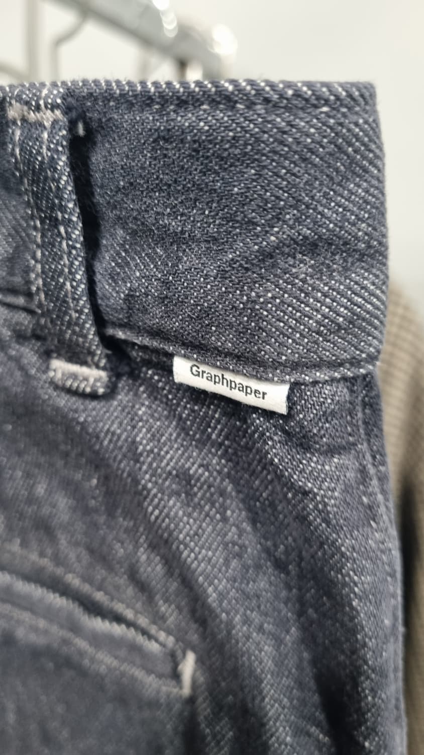 그라프페이퍼 일본산 회색 주름 와이드 청바지 31size 컨디션7 상품이미지3