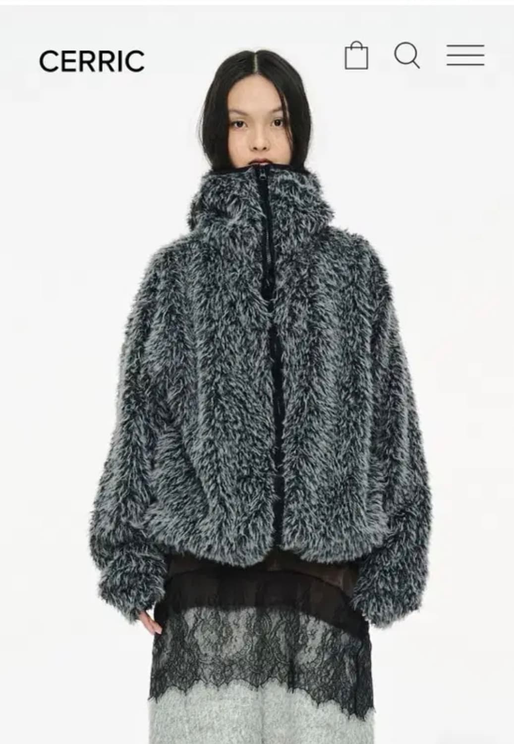 새상품) 세릭 바라클라바 집업 차콜 상품이미지1