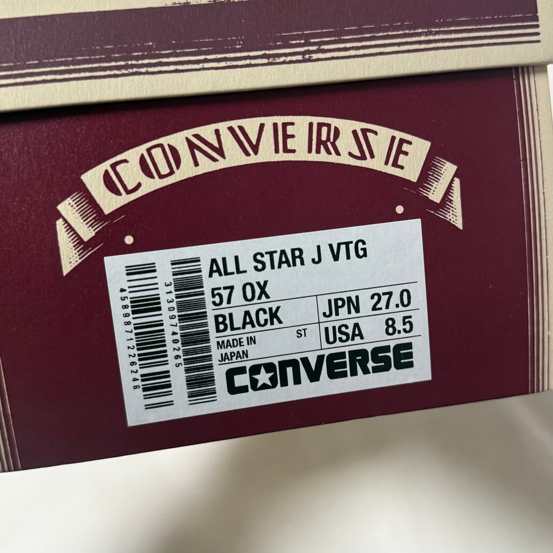 [270]컨버스 타임라인 ALL STAR J VTG57 OX 로우 블랙 상품이미지10