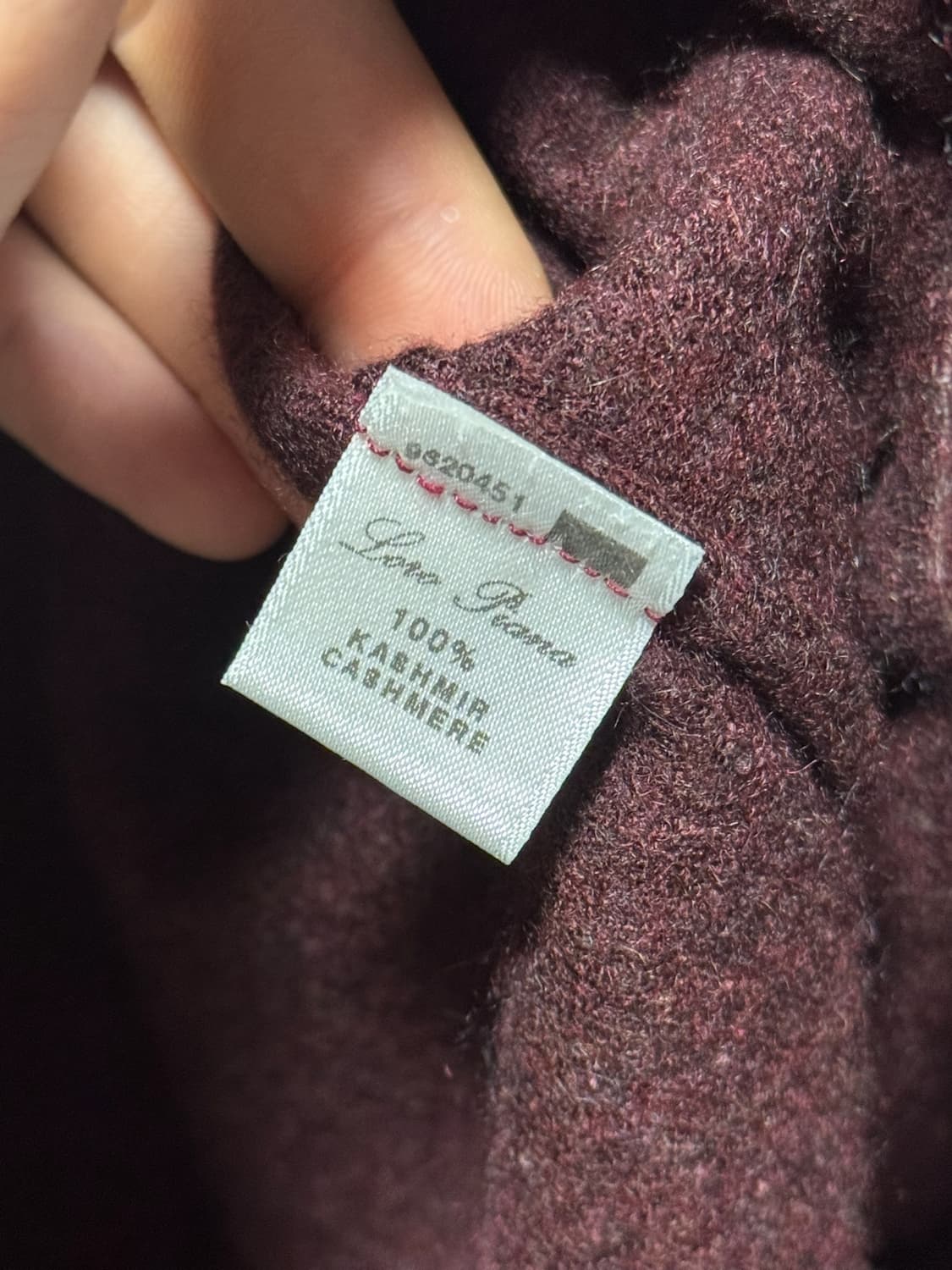 로로피아나 캐시미어 실크 혼방 가디건 버건디 56(100) 상품이미지7