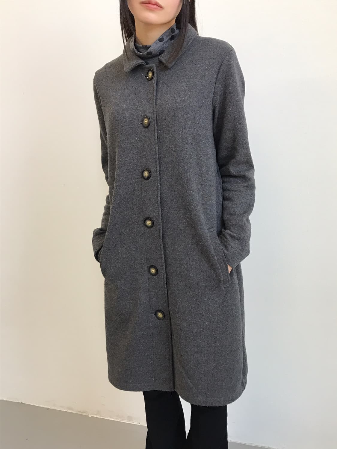 jpn Grey Single Breasted Cardigans 상품이미지1