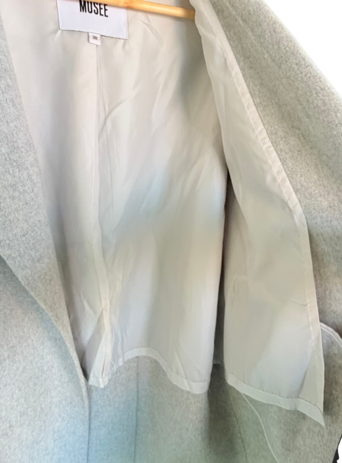 (택포) 뮤제 마넷 캐시미어 블렌드 울코트 소프트그레이 38(M) 상품이미지5