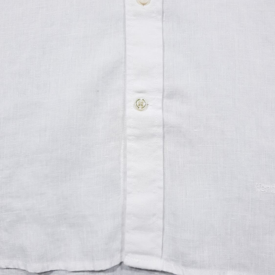 XL) 헨리코튼 신형 22ss 빈티지 솔리드 린넨 셔츠 남방 화이트 상품이미지4