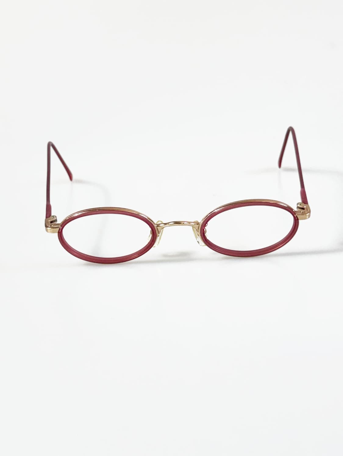 90s 라이트 핑크 오벌 메탈 프레임 빈티지 안경 상품이미지2