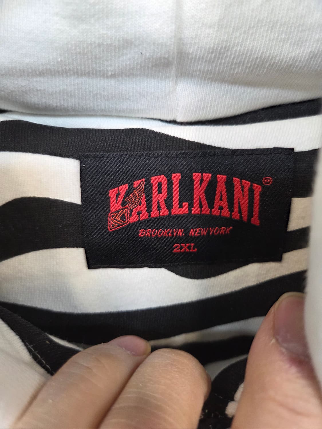 칼카니 빈티지 지브라 패턴 안감누빔 패딩 후드집업 xxl 상품이미지3