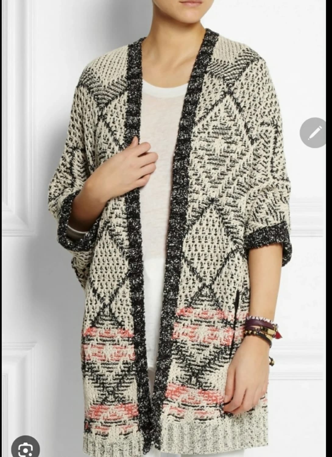 한섬 마쥬 패턴 가디건 ~55반 상품이미지1