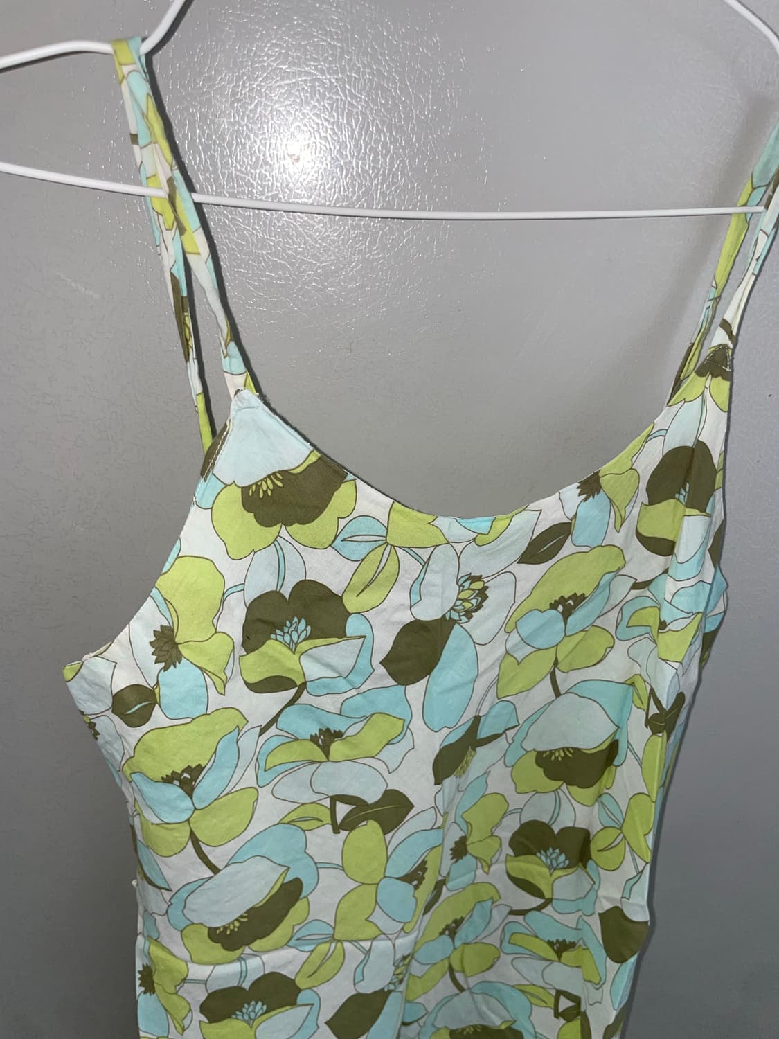 그린플로럴 슬리브리스 원피스 상품이미지2