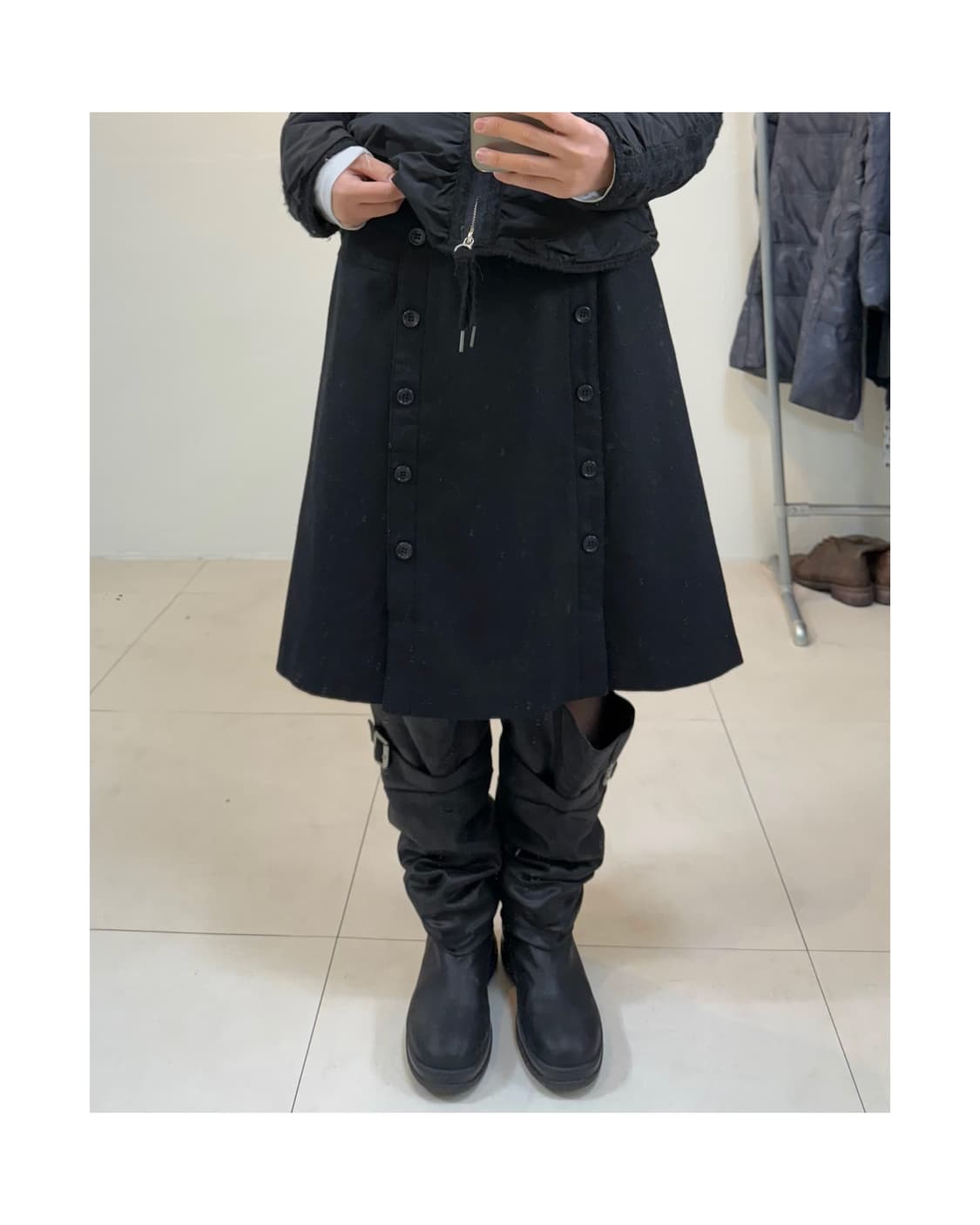 빈티지 버튼 스커트 상품이미지4